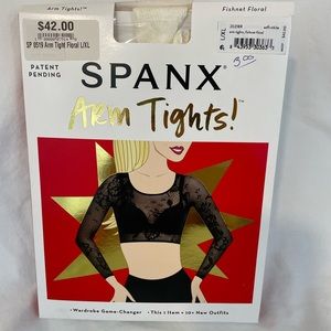 Spanx Arm Tights Floral L/XL Soft White